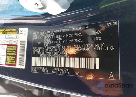 2021 Toyota Highlander Hybrid Limited z USA, uszkodzony, nr VIN 5TDXBRCH6MS016592